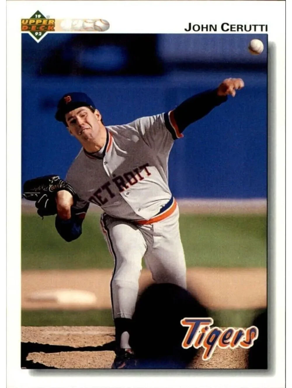 John Cerutti 1992 Upper Deck MLB #487 Baseball Card Detroit Tigers